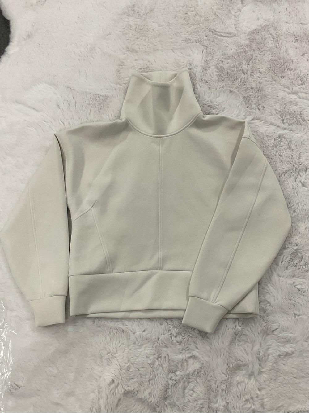 CALIA by Carrie Underwood Cream Funnel Neck Pullover